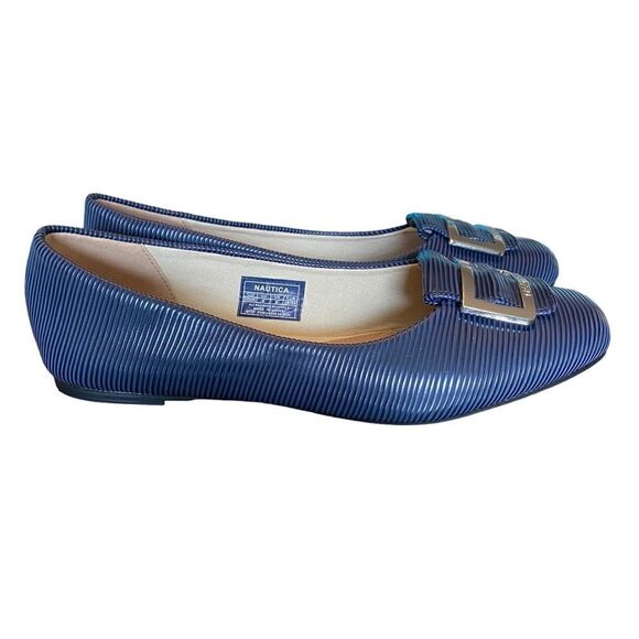 Nautica NWOT Navy Blue  Caravel Sz 8 Slip On Classic Ballet Driving Flats - Picture 3 of 8